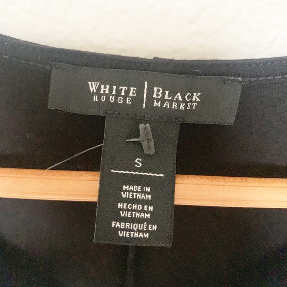 White House Black Market | Womens Black White Top - Picture 4 of 6